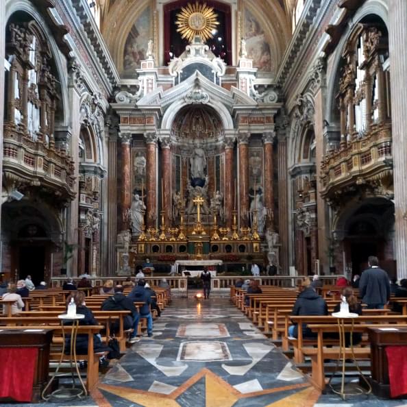 Interno della Chiesa di Maria SS. Immacolata al Gesù Nuovo di Napoli
