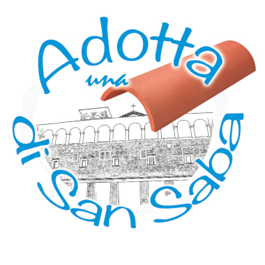 Logo della campagna Adotta una tegola per finanziare la ristrutturazione del tetto di San Saba