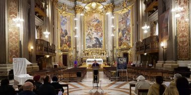 Meeting of one of the several spiritual groups of the church of Saint Ignatius in Rome