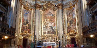 The presbitery of the church of Saint Ignatius in Rome, decorated by artist Andrea Pozzo