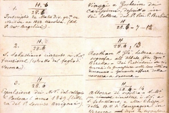 Particolare di un inventario precedente il 1773 - Archivio Storico - Gesuiti, Provincia Euro-Mediterranea