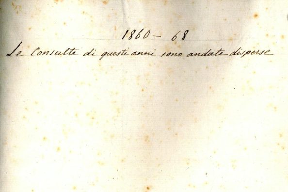 Nota sulle lacune nelle consulte della Provincia Napoletana 1861-1868 - Archivio Storico - Gesuiti, Provincia Euro-Mediterranea