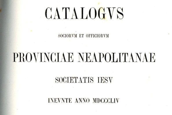 Frontespizio del catalogo della Provincia Napoleana per l'anno 1854 - Archivio Storico - Gesuiti, Provincia Euro-Mediterranea